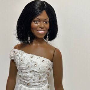 First Lady Michelle Obama, Inauguration Danbury Mint Porcelain Doll.